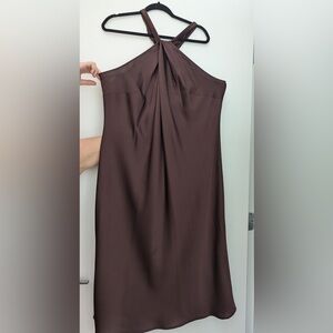 A new day brown midi dress